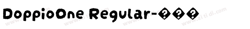 DoppioOne Regular字体转换 DoppioOne Regular字体转换